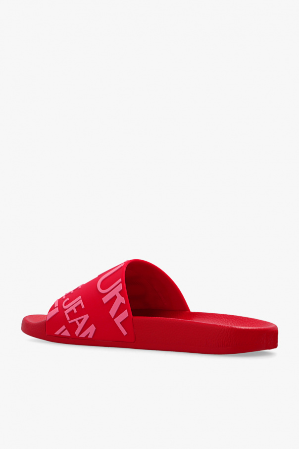 Red versace hot sale flip flops